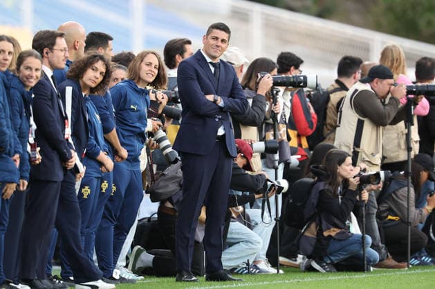 headcoach Francisco Neto Portugal during the FIFA Women s World Cup Brazil 2027 Qualifiers League B, Group B3 Matchday 5 match between Portugal and Latvia at Estadio Antonio Coimbra da Mota on June 5, 2026, in Estoril, Portugal Copyright: JoaquimxFerreira