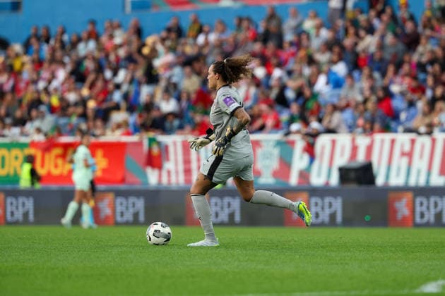 goalkeeper Patricia Morais Portugal during the FIFA Women s World Cup Brazil 2027 Qualifiers League B, Group B3 Matchday 5 match between Portugal and Latvia at Estadio Antonio Coimbra da Mota on June 5, 2026, in Estoril, Portugal Copyright: JoaquimxFerreira