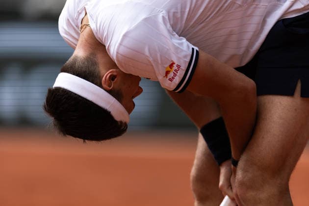 2026 French Open - Day Thirteen Jakub Mensik reacts during his semi-final men s singles match against Alexander Zverev on day 13 of the French Open tennis tournament on Court Philippe Chatrier at the Roland-Garros Complex in Paris, France. Paris France  Copyright: xIbrahimxEzzatx originalFilename:ezzat-notitle260605_npqpg.jpg