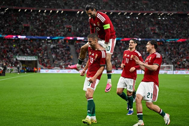 FOOTBALL - Friendly - Hungary vs Finland Photo by IPA ABACAPRESS.COM85364003 - Happiness of Barnabas Varga (Hungary) after scores a goal during the UEFA friendly match between Hungary vs Finland, 5th June 2026 at the Puskas Arena, Budapest, Hungary Budapest Hungary  Copyright: xIPAxSport ABACAx
