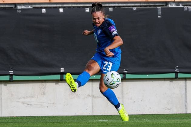 05.June. 2026 – SOCCER – UEFA Women s European Qualifiers, Austria (W) vs Slovenia (W) Maja Sternad (Slovenia) is in action VIENNA VIENNA, AUSTRIA – Sportclub-Platz Dornbach Sportclub-Platz Dornbach AUSTRIA