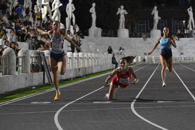 ATHLETICS - Athletics Nationals - Rome Sprint Festival Photo by IPA ABACAPRESS.COM85372987 - Rome , Italy. 05 June, 2026. Virginia Capasso (L) winning the 200-meter race during the International Athletics Meeting Roma Sprint Festival 2026 at Stadio dei Marmi. Credit Roberto Bettacchi Rome Italy  Copyright: xIPAxSport ABACAx