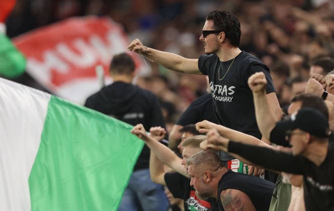 05.06.2026 Budapest Hungary-Finland International Friendly, Länderspiel, Nationalmannschaft men s football Hungary Fans :