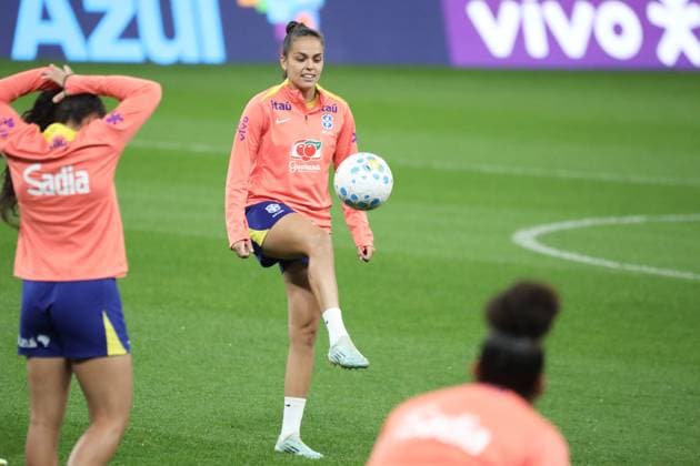 Training session of the Brazilian women s national football team for the friendly match against the USA. Gabi Portilho of the Brazilian women s national football team during the last training session before the friendly match against the United States, at Neo Quimica Arena, in the east zone of Sao Paulo, this Friday, June 5, 2026. Sao Paulo Sao Paulo Brasil Copyright: xMarinaxUezimax