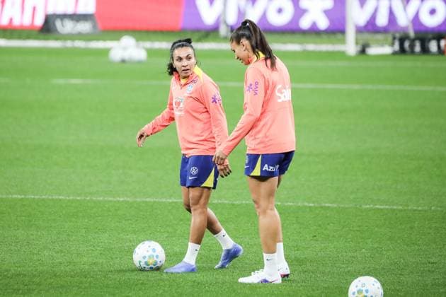 Training session of the Brazilian women s national football team for the friendly match against the USA. Marta of the Brazilian women s national football team during the last training session before the friendly match against the United States, at Neo Quimica Arena, in the east zone of Sao Paulo, this Friday, June 5, 2026. Sao Paulo Sao Paulo Brasil Copyright: xMarinaxUezimax