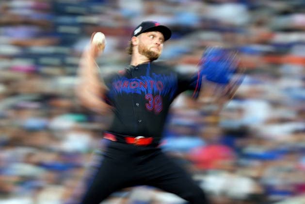 June 5, 2026, Toronto, On, CANADA: Toronto Blue Jays pitcher Trey Yesavage (39) makes a pitch against the Baltimore Orioles during third inning American League, MLB, Baseball Herren, USA baseball action in Toronto on Friday, June 5, 2026. Canada News - June 5, 2026  - ZUMAc35_ 20260605_zaf_c35_090 Copyright: xNathanxDenettex