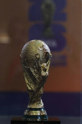 The FIFA World Cup, WM, Weltmeisterschaft, Fussball Trophy Official Replica Reception Ceremony Detail of the official replica of the FIFA World Cup trophy, during the reception ceremony at the Yancuic Museum. on June 5, 2026 in Iztapalapa, Mexico. (Photo by Carlos Santiago Eyepix Group) Copyright: xCarlosxSantiagox xEyepixxGroupx CS_05062026_185876