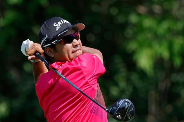 DUBLIN, OH - JUNE 05: Hideki Matsuyama of Japan plays a tee shot at the fifteenth hole during the second round of the Memorial Tournament presented by Workday 2026 on June 05, 2026 at Muirfield Village Golf Club in Dublin, Ohio. (Photo by Joe Robbins Icon Sportswire) GOLF: JUN 05 PGA, Golf Herren the Memorial Tournament presented by Workday EDITORIAL USE ONLY Icon5732606050372