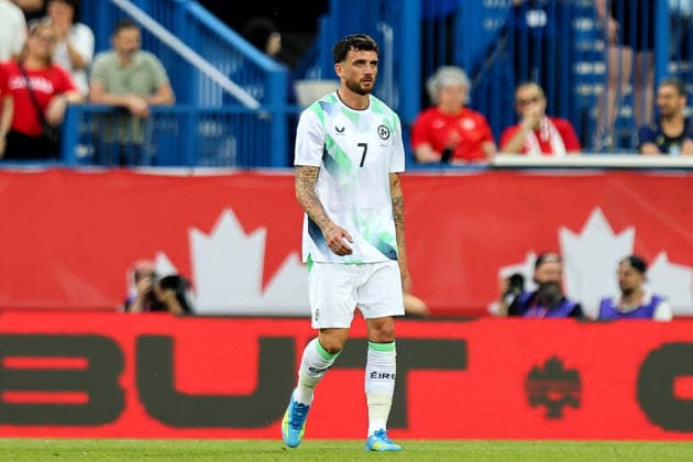 Fußball, Testspiel, Kanada - Irland International Friendly, Länderspiel, Nationalmannschaft Stade Saputo, MontrÃ Troy Parrott dejected after conceding 6 6 2026  Copyright: x INPHO RyanxByrnex RB1_9204