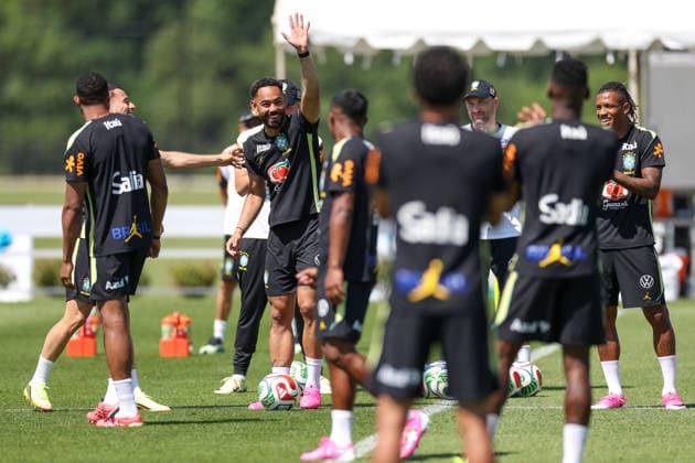A Brazilian national football team player during a training session at the Columbia Park Training Facility Matheus Cunha of Brazilian national football team player during a training session at the Columbia Park Training Facility on June 5, 2026, in Morristown, New Jersey. The Brazilian team is preparing for the World Cup MORRISTOWN NJ UNITED STATES Copyright: xWilliamxVolcovx
