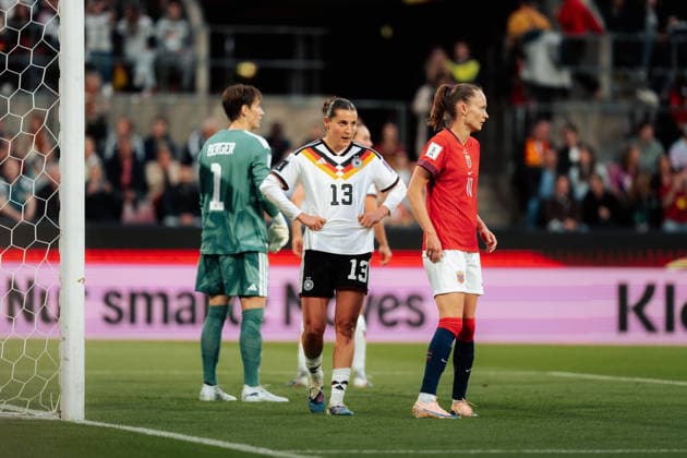05.06.26, Women, Football, 2027 FIFA Women s World Cup qualification, Germany vs. Norway Carlotta Wamser ( 13 - Germany) waiting for a corner Cologne RheinEnergieStadion NRW Germany