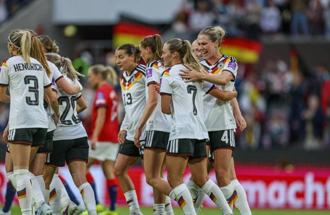 GER, Cologne, Germany vs Norway, international match, football, FIFA, 2026 2027 season, World Cup qualification, Rhein Energie Stadium, 5 matchday in picture Marie Müller Germany Women 7 , goal, jubilation and joy, emotions DFB DFL REGULATIONS PROHIBIT ANY USE OF PHOTOGRAPHS AS IMAGE SEQUENCES AND OR QUASI VIDEO, 05 06 2026 Copyright: HMBxMedia HendrikxHamelau