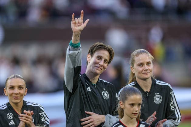 GER, Cologne, Germany vs Norway, International match, Football, FIFA, 2026 2027 season, World Cup Qualification, Rhein Energie Stadium, 5 Matchday in picture Ann Katrin Berger Germany Women 1 DFB DFL REGULATIONS PROHIBIT ANY USE OF PHOTOGRAPHS AS IMAGE SEQUENCES AND OR QUASI VIDEO, 05 06 2026 Copyright: HMBxMedia HendrikxHamelau