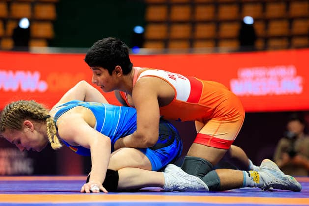 Wrestling Ranking Series Ulaanbaatar Open 53kg WW Andreea Beatrice Ana ROU df Muskan Muskan IND Copyright: xKostadinxAndonovx xUnitedxWorldxWrestlingx Kostadin Andonov United World Wrestling