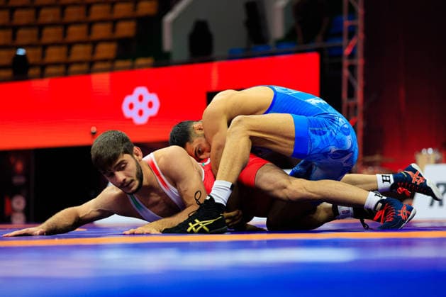 Wrestling Ranking Series Ulaanbaatar Open 63kg GR Mohammad Mahdi Abbas Keshtkar IRI df Erfan Behnam Jarkani IRI Copyright: xKostadinxAndonovx xUnitedxWorldxWrestlingx Kostadin Andonov United World Wrestling