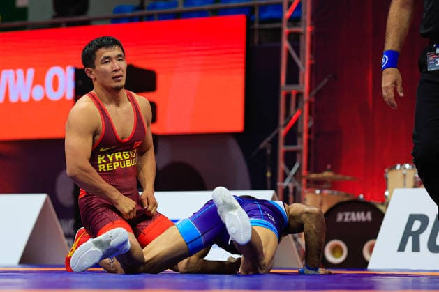 Wrestling Ranking Series Ulaanbaatar Open 63kg GR Zholaman Sharshenbekov KGZ df Sunny Kumar IND Copyright: xKostadinxAndonovx xUnitedxWorldxWrestlingx Kostadin Andonov United World Wrestling