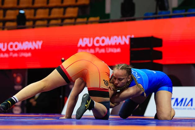 Wrestling Ranking Series Ulaanbaatar Open 72kg WW Wiktoria Choluj POL df Harshita Harshita IND Copyright: xKostadinxAndonovx xUnitedxWorldxWrestlingx Kostadin Andonov United World Wrestling