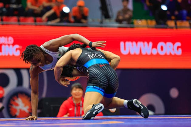 Wrestling Ranking Series Ulaanbaatar Open 53kg WW Christianah Tolulope Ogunsanya NGR df Otgontuya Bayanmunkh MGL Copyright: xKostadinxAndonovx xUnitedxWorldxWrestlingx Kostadin Andonov United World Wrestling