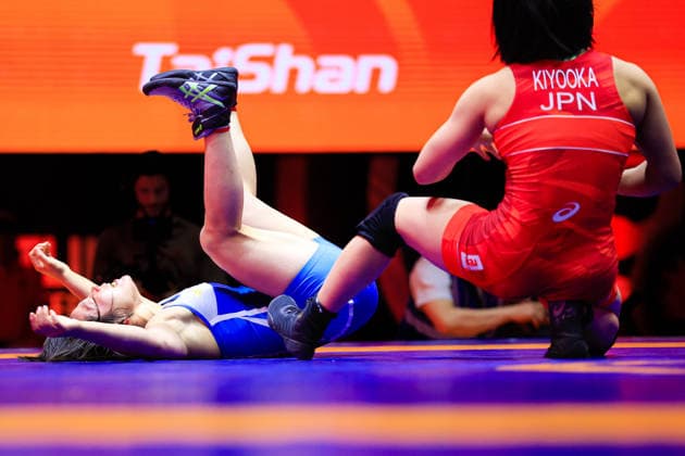 Wrestling Ranking Series Ulaanbaatar Open 53kg WW Kyong Ryong Oh PRK df Moe Kiyooka JPN Copyright: xKostadinxAndonovx xUnitedxWorldxWrestlingx Kostadin Andonov United World Wrestling