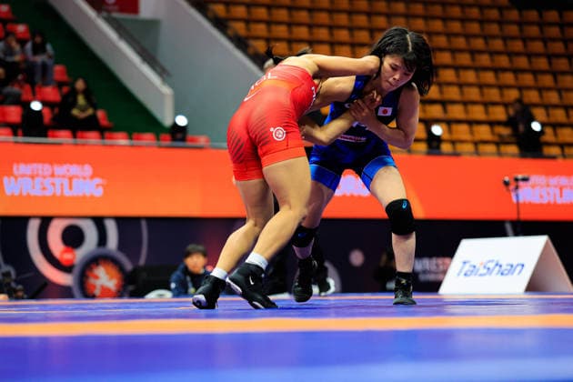 Wrestling Ranking Series Ulaanbaatar Open 53kg WW Moe Kiyooka JPN df Otgontuya Bayanmunkh MGL Copyright: xKostadinxAndonovx xUnitedxWorldxWrestlingx Kostadin Andonov United World Wrestling