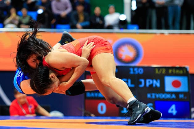 Wrestling Ranking Series Ulaanbaatar Open 53kg WW Moe Kiyooka JPN df Otgontuya Bayanmunkh MGL Copyright: xKostadinxAndonovx xUnitedxWorldxWrestlingx Kostadin Andonov United World Wrestling