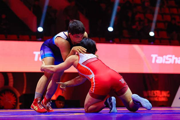 Wrestling Ranking Series Ulaanbaatar Open 57kg WW Manisha Manisha IND df Il Sim Son PRK Copyright: xKostadinxAndonovx xUnitedxWorldxWrestlingx Kostadin Andonov United World Wrestling
