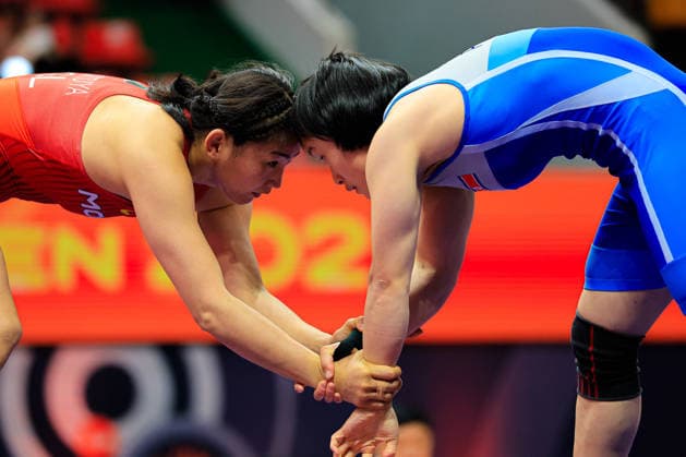 Wrestling Ranking Series Ulaanbaatar Open 59kg WW Pyol Hong PRK df Bolortuya Khurelkhuu MGL Copyright: xKostadinxAndonovx xUnitedxWorldxWrestlingx Kostadin Andonov United World Wrestling
