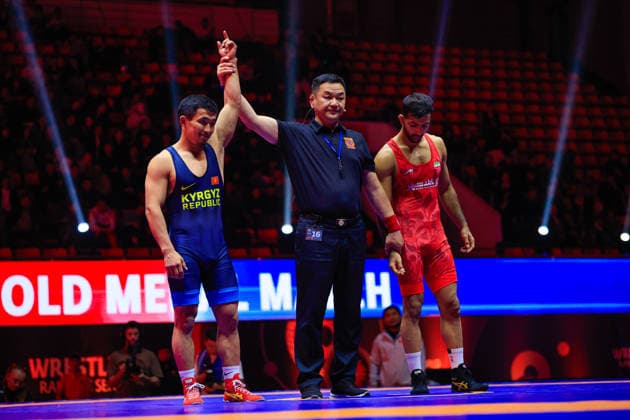 Wrestling Ranking Series Ulaanbaatar Open 63kg GR Zholaman Sharshenbekov KGZ df Mohammad Mahdi Abbas Keshtkar IRI Copyright: xKostadinxAndonovx xUnitedxWorldxWrestlingx Kostadin Andonov United World Wrestling