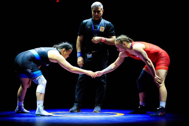 Wrestling Ranking Series Ulaanbaatar Open 72kg WW Wiktoria Choluj POL df Bolortungalag Zorigt MGL Copyright: xKostadinxAndonovx xUnitedxWorldxWrestlingx Kostadin Andonov United World Wrestling