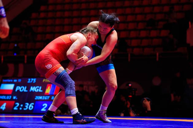 Wrestling Ranking Series Ulaanbaatar Open 72kg WW Wiktoria Choluj POL df Bolortungalag Zorigt MGL Copyright: xKostadinxAndonovx xUnitedxWorldxWrestlingx Kostadin Andonov United World Wrestling