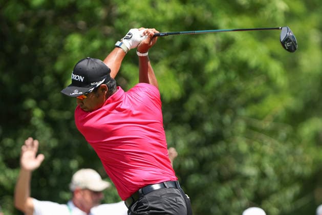DUBLIN, OH - JUNE 05: Hideki Matsuyama of Japan hits a tee shot on the 15th hole during the second round of the Memorial Tournament presented by Workday at Muirfield Village Golf Club on June 5, 2026 in Dublin, OH. (Photo by Ian Johnson Icon Sportswire) GOLF: JUN 05 PGA, Golf Herren the Memorial Tournament presented by Workday EDITORIAL USE ONLY Icon260605070