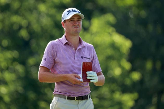Memorial Tournament presented by Workday DUBLIN, OH - JUNE 05: Justin Thomas of Louisville, Kentucky looks down the fairway from the 18th tee during the second round of the Memorial Tournament presented by Workday at Muirfield Village Golf Club on June 5, 2026 in Dublin, Ohio. Dublin Ohio United States  Copyright: xAmyxLemusx originalFilename:lemus-memorial260605_npcKS.jpg