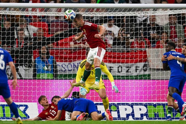 FOOTBALL - Friendly - Hungary vs Finland Photo by IPA ABACAPRESS.COM85364911 - Barnabas Varga (Hungaryoverhead kick the ball during the UEFA friendly match between Hungary vs Finland, 5 June 2026 at the Puskas Arena, Budapest, Hungary Budapest Hungary  Copyright: xIPAxSport ABACAx