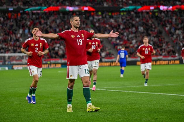 FOOTBALL - Friendly - Hungary vs Finland Photo by IPA ABACAPRESS.COM85364904 - Happiness of Barnabas Varga (Hungary) after scores the 2nd goal during the UEFA friendly match between Hungary vs Finland, 5th June 2026 at the Puskas Arena, Budapest, Hungary Budapest Hungary  Copyright: xIPAxSport ABACAx