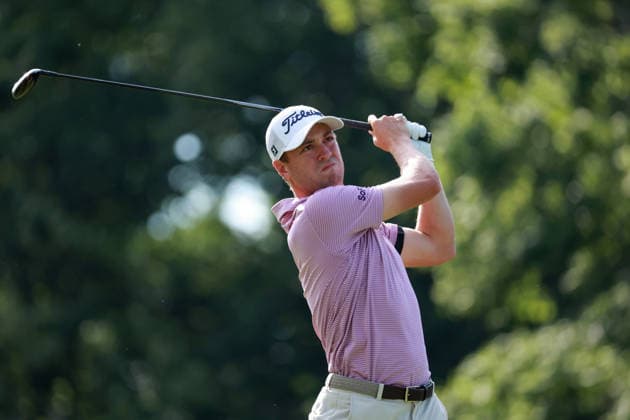 Memorial Tournament presented by Workday DUBLIN, OH - JUNE 05: Justin Thomas of Louisville, Kentucky hits from the 18th tee during the second round of the Memorial Tournament presented by Workday at Muirfield Village Golf Club on June 5, 2026 in Dublin, Ohio. Dublin Ohio United States  Copyright: xAmyxLemusx originalFilename:lemus-memorial260605_npdka.jpg