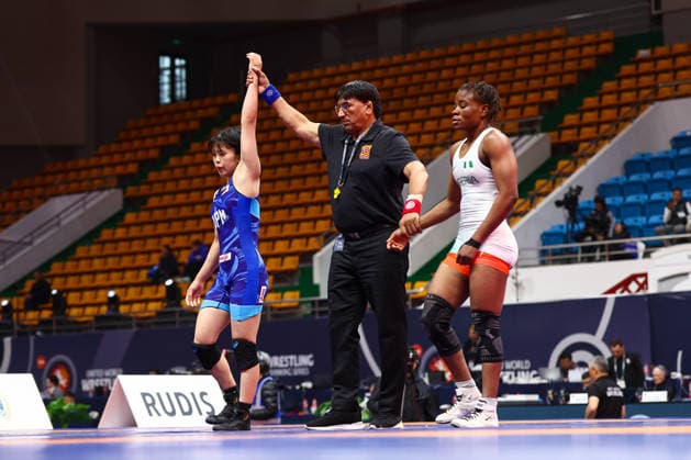 World Ranking Series Ulaanbaatar Open 53kg WW Christianah Tolulope Ogunsanya NGR df Tsovoo Gankhuyag MGL Copyright: xJakexKirkmanx xUnitedxWorldxWrestlingx Jake Kirkman United World Wrestling