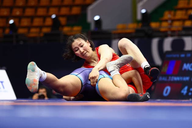 World Ranking Series Ulaanbaatar Open 59kg WW Neha Neha IND df Saruul Erdenebileg MGL Copyright: xJakexKirkmanx xUnitedxWorldxWresx Jake Kirkman United World Wres