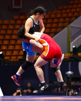 World Ranking Series Ulaanbaatar Open 59kg WW Pyol Hong PRK df Saruul Erdenebileg MGL Copyright: xJakexKirkmanx xUnitedxWorldxWrestlingx Jake Kirkman United World Wrestling
