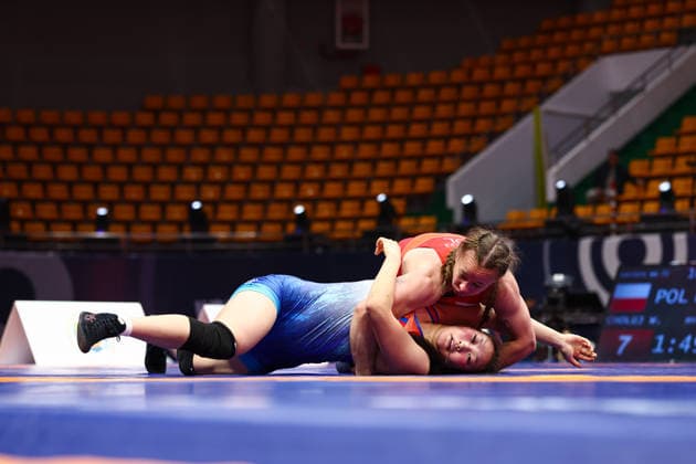 World Ranking Series Ulaanbaatar Open 72kg WW Wiktoria Choluj POL df Batsuren Myagmarsuren MGL Copyright: xJakexKirkmanx xUnitedxWorldxWresx Jake Kirkman United World Wres