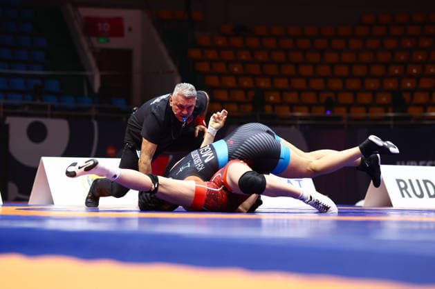 World Ranking Series Ulaanbaatar Open 59kg WW Bolortuya Khurelkhuu MGL df Bediha Gun TUR Copyright: xJakexKirkmanx xUnitedxWorldxWresx Jake Kirkman United World Wres