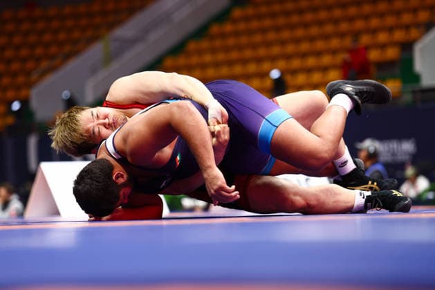 World Ranking Series Ulaanbaatar Open 130kg GR Kim Minseok KOR df Joginder Rathee IND Copyright: xJakexKirkmanx xUnitedxWorldxWresx Jake Kirkman United World Wres