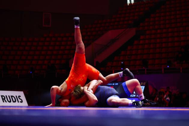 World Ranking Series Ulaanbaatar Open 130kg GR Kim Minseok KOR df Nambardagva Batbayar MGL Copyright: xJakexKirkmanx xUnitedxWorldxWresx Jake Kirkman United World Wres