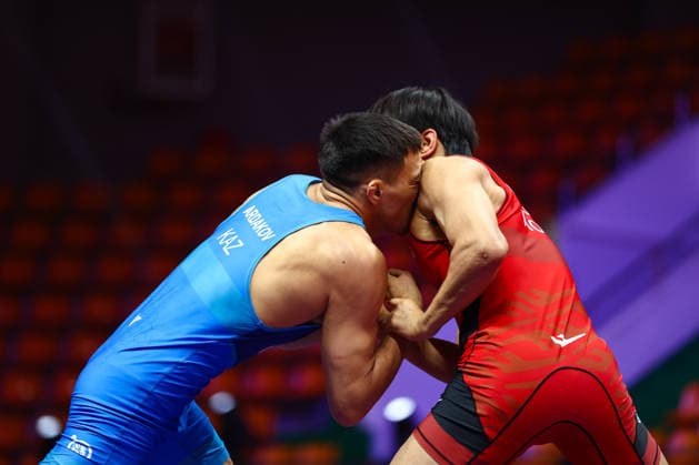 World Ranking Series Ulaanbaatar Open 63kg GR Yerkebulan Ardakov KAZ df Hyunwoong Choi KOR Copyright: xJakexKirkmanx xUnitedxWorldxWresx Jake Kirkman United World Wres