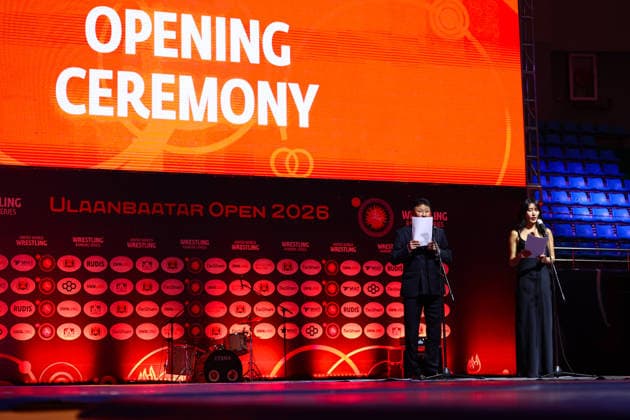 World Ranking Series Ulaanbaatar Open Opening ceremony Copyright: xJakexKirkmanx xUnitedxWorldxWresx Jake Kirkman United World Wres