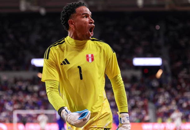 International soccer friendly - Haiti vs Peru Peru s Pedro Gallese gestures during the International soccer friendly between Haiti and Peru in Miami, Florida, USA, 05 June 2026. MIAMI FLORIDA United States  Copyright: xCRISTOBALxHERRERA-ULASHKEVICHx