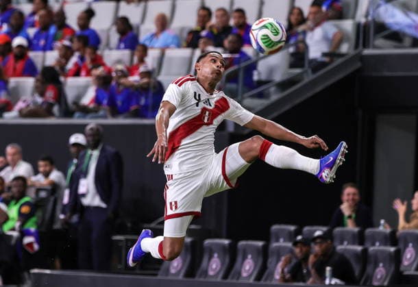 International soccer friendly - Haiti vs Peru Peru s Marcos Lopez in action during the International soccer friendly between Haiti and Peru in Miami, Florida, USA, 05 June 2026. MIAMI FLORIDA United States  Copyright: xCRISTOBALxHERRERA-ULASHKEVICHx