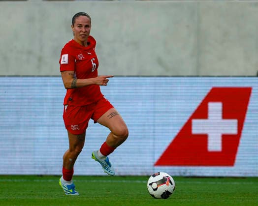 05 06 2026, Football, Womens World Cup Qualification Switzerland Malta, Lugano, AIL Arena GÃ raldine Reuteler 6, A Team Switzerland running into the opponents penalty area Photo Urs Ottiger IMAGO Lugano AIL Arena Ticino Switzerland