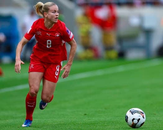 05 06 2026, Football, Womens World Cup Qualification Switzerland Malta, Lugano, AIL Arena Nadine Riesen 8, A Team Switzerland with a dangerous wing run down the right attacking side of the Swiss national team Photo Urs Ottiger IMAGO Lugano AIL Arena Ticino Switzerland
