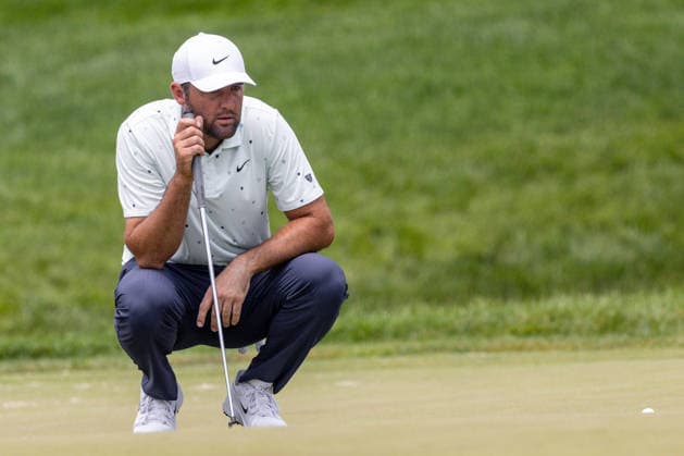 June 5, 2026, Dublin, Ohio, U.S: Scottie Scheffler reads the green at 14 during the second round of The Memorial Tournament at Muirfield Village Golf Club, Dublin, Ohio. Dublin U.S - ZUMAs304 20260605_zaf_s304_049 Copyright: xScottxStuartx