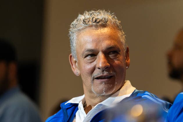 Italian FIFA Legends Tour in Toronto Roberto Baggio, Italian football FIFA legend speaks during a press conference, PK, Pressekonferenz as part of the Italian FIFA Legends Tour in Toronto. on June 5, 2026 in Toronto, Canada. (Photo by Leonardo Ramirez Eyepix Group) Copyright: xLeonardoxRamirezx xEyepixxGroupx LR06042026-09070
